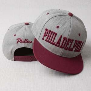 iCap Philadelphia Phillies Gray Red Baseball Cap Snapback Adjustable